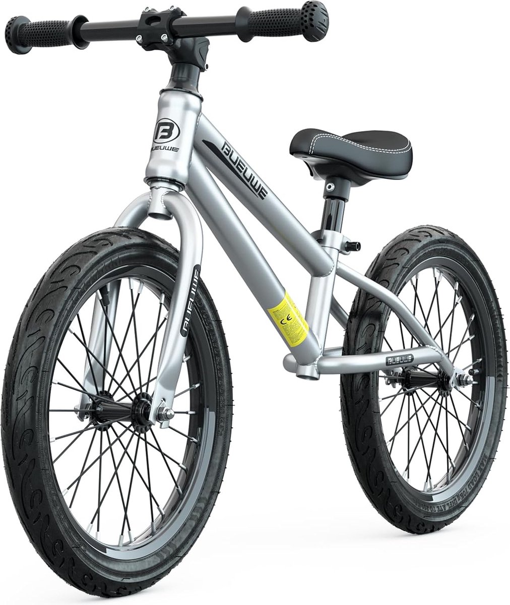 16 Inch Loopfiets voor Kinderen van 4-8 Jaar - Lichtgewicht Stalen Frame - Verstelbaar Zadel - Luchtbanden - Geschikt voor Jongens en Meisjes - Balansfiets Loopfiets kopen online