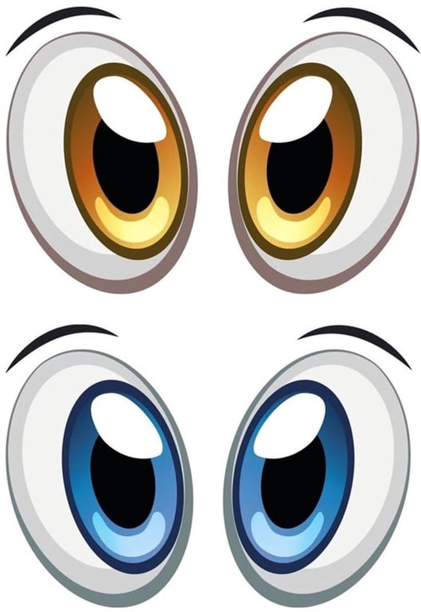 2 pairs ogen stickers voor robots en grasmaaiers zelfklevend grappig en decoratief weerbestendig