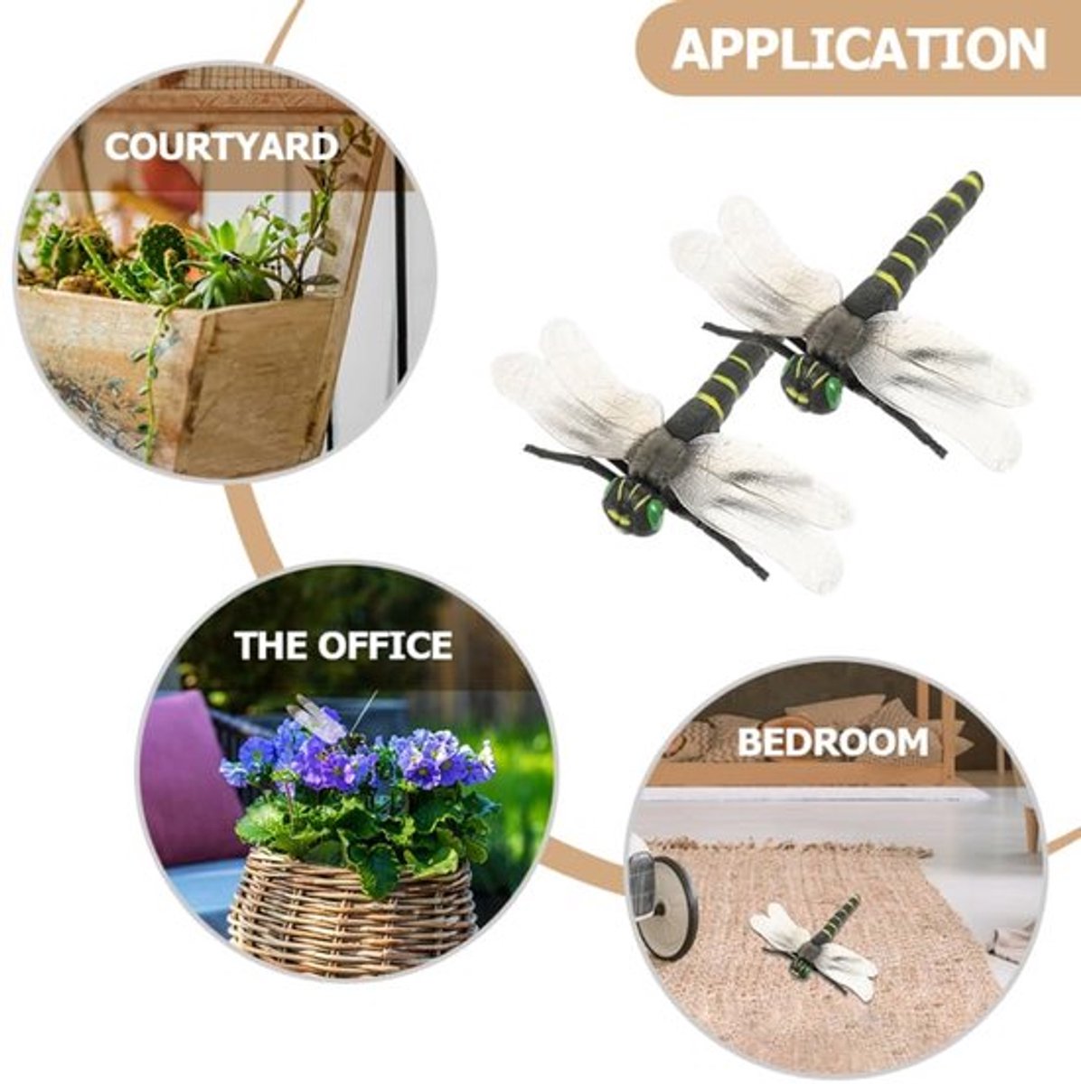 2 stuks Kunstmatige Libelle Decoratie Realistische Insecten Sculpturen van Duurzaam voor Tuin en Bureau Kleur Variëteit voor Kinderen Educatie en Creatief Skateonderdeel kopen online