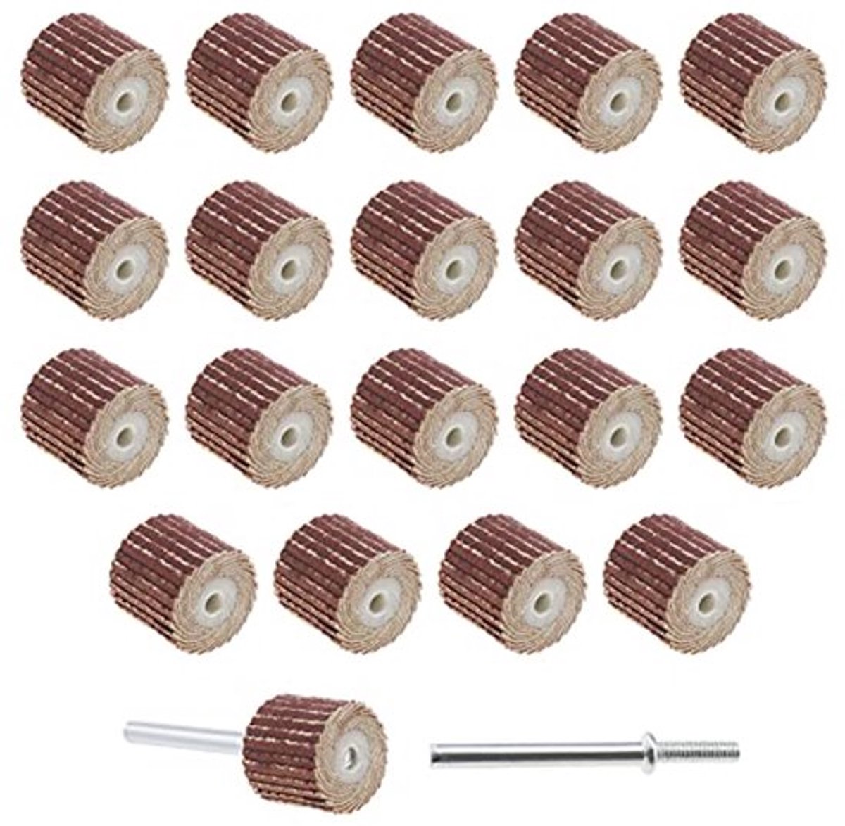 20Pcs 600 Grit Flap Wheel Schuurpapier Schuurdisc voor Rotatietools met Lange Handgreep Mandrel 13x12x3mm/0.51x0.47x0.12inch Emery Cloth Polish Tool Accessoires Skateonderdeel kopen online