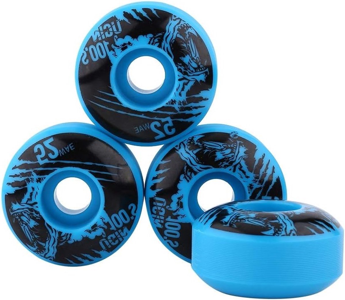 4 Stuks Skateboard Wielen, Hoge Veerkracht PU SHR 100A 52mm x 30mm voor Longboard en Basis Skateboarding Skateonderdeel kopen online