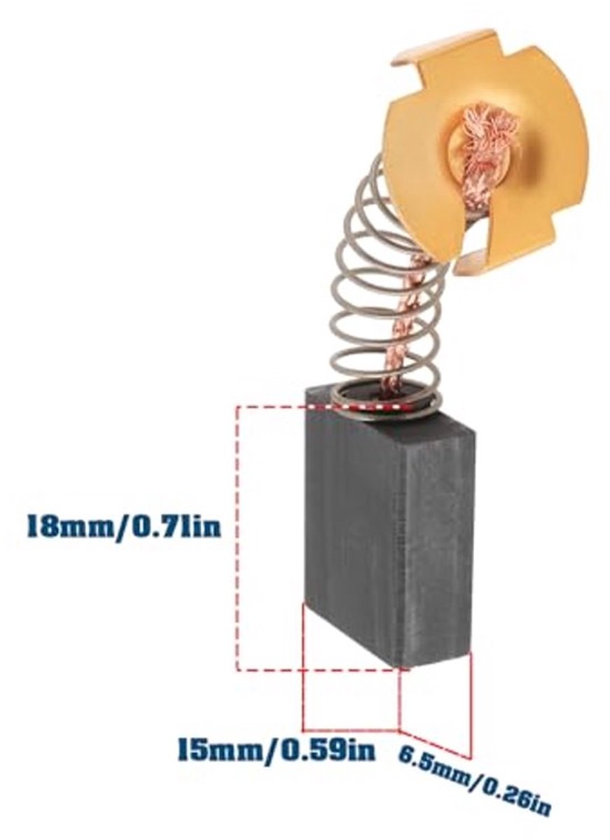 4 stuks tafelzaag koolborstels 6 5x15x18mm compatibel met hs 80 ts 205