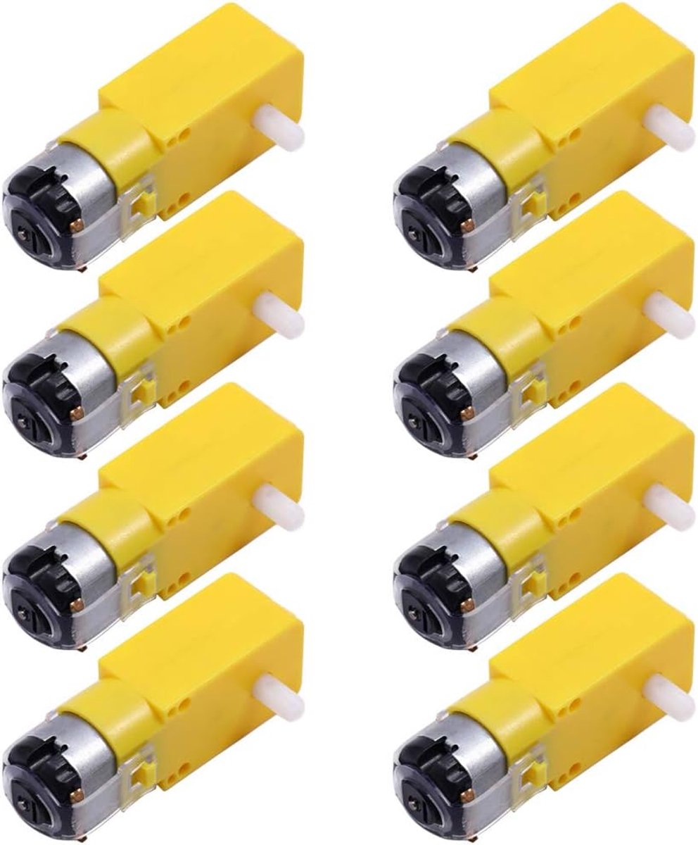 8 pcs Gebildet DC3V-12V DC Reductiemotor voor Vierwielaandrijving Speelgoedauto/Robotlichaam/Vliegtuigen Speelgoed Partijnummer: Dubbele as 1:48 Loopmotor kopen online
