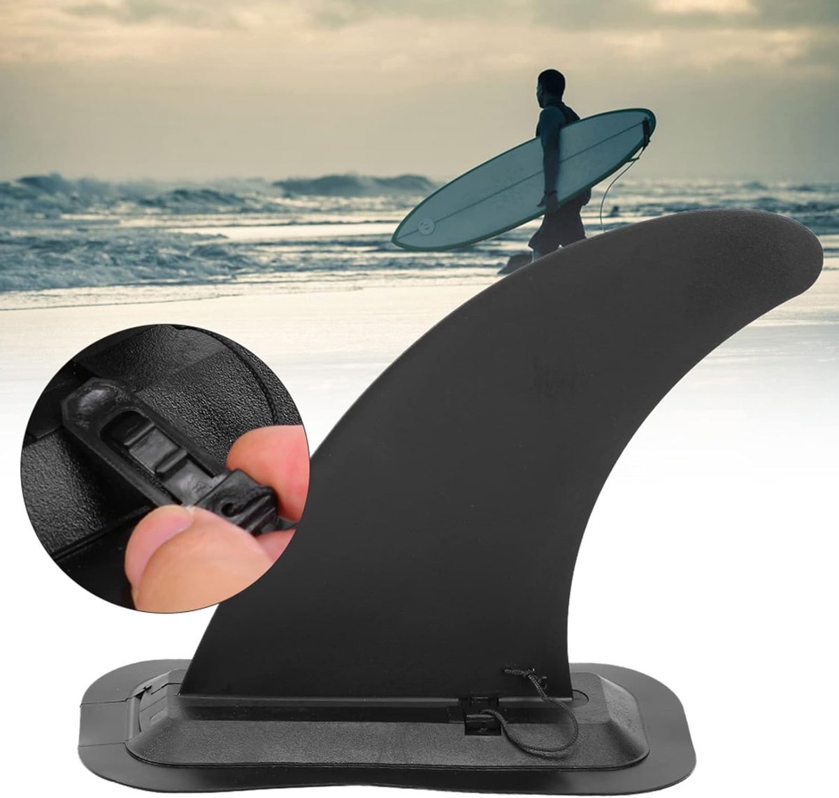Afneembare surfboard vin voor stand-up paddle board en longboard, verbeterde stabiliteit en wendbaarheid voor beginners en gevorderden Longboard kopen online