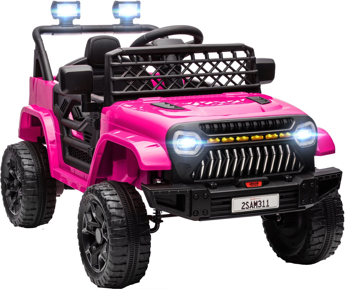 Aiyaplay Kinderen Off-road Speelgoedtruck-Metaal, kunststof-95L x 62,5B x 65H cm-Roze Accuvoertuig kopen online