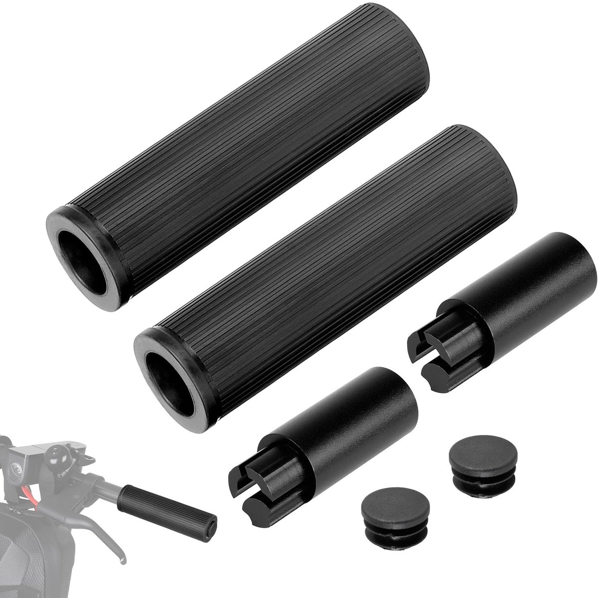 allecto aluminium stuurwielverlenging handige smartphonehouder zwart verlengde handgreep geschikt voor xiaomi m365 pro pro2 1s mi3