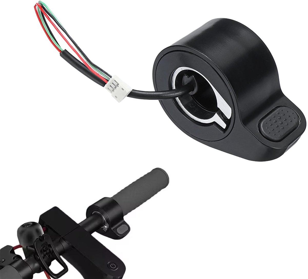 allecto elektrische step gashendel met duimrem zwart duimgasversneller originele vervanging voor m365 geschikt voor scooters kleur zwart