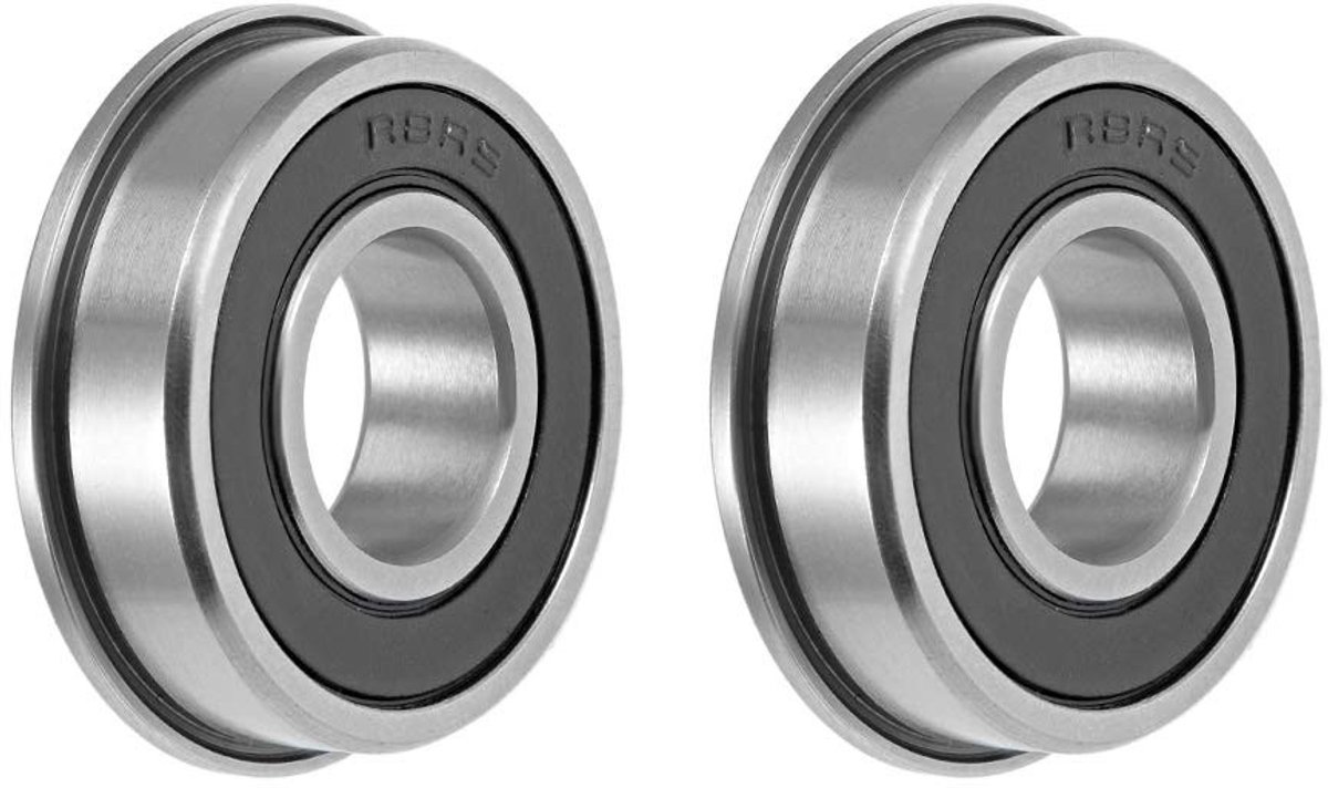 allecto flenskogellagers abec 3 hoogwaardige kwaliteit 2 stuks chrome geschikt voor diverse toepassingen rubber afscherming