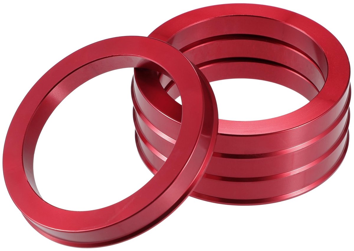 allecto hub centric rings trillingen elimineren rood perfecte pasvorm set van 4 geschikt voor wielen od 72 6mm tot id 57 1mm