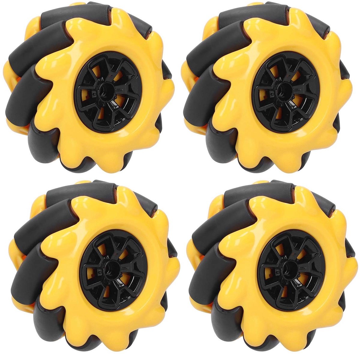 Allecto - Omnidirectioneel Wiel - Robot Onderdelen - Premium prestaties - Geel en Zwart - Aandrijfwielen - Geschikt voor DIY-projecten - 60 mm Buitenspeelvoertuigaccessoire kopen online