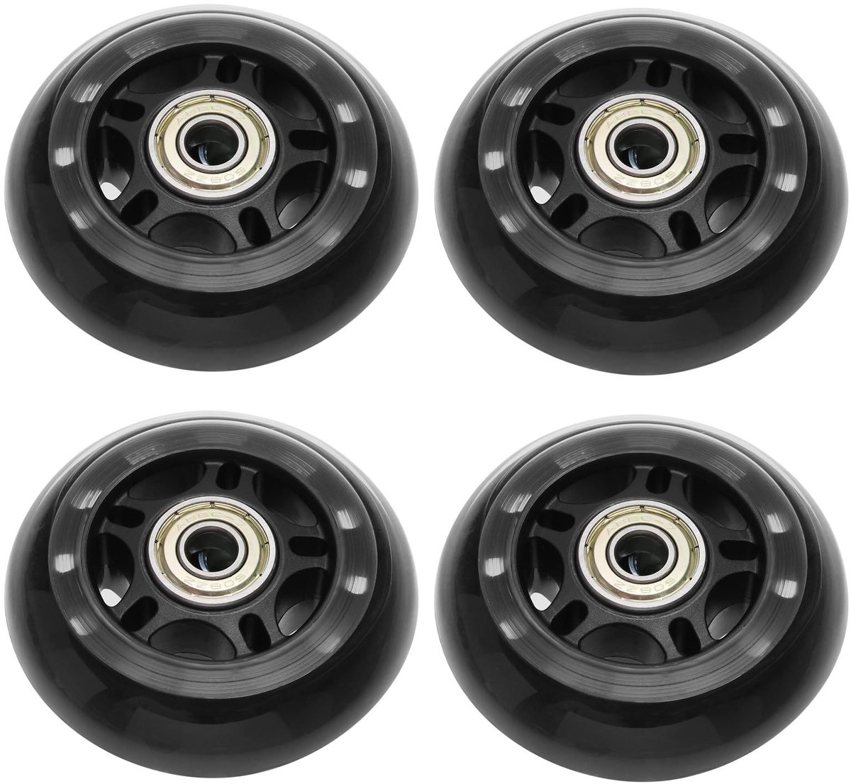 Allecto - PU wielen - 608ZZ lagers - Duurzaam en sterk - 72x24mm - Anti-tip wielen - Geschikt voor scooters en skateboards Skateonderdeel kopen online
