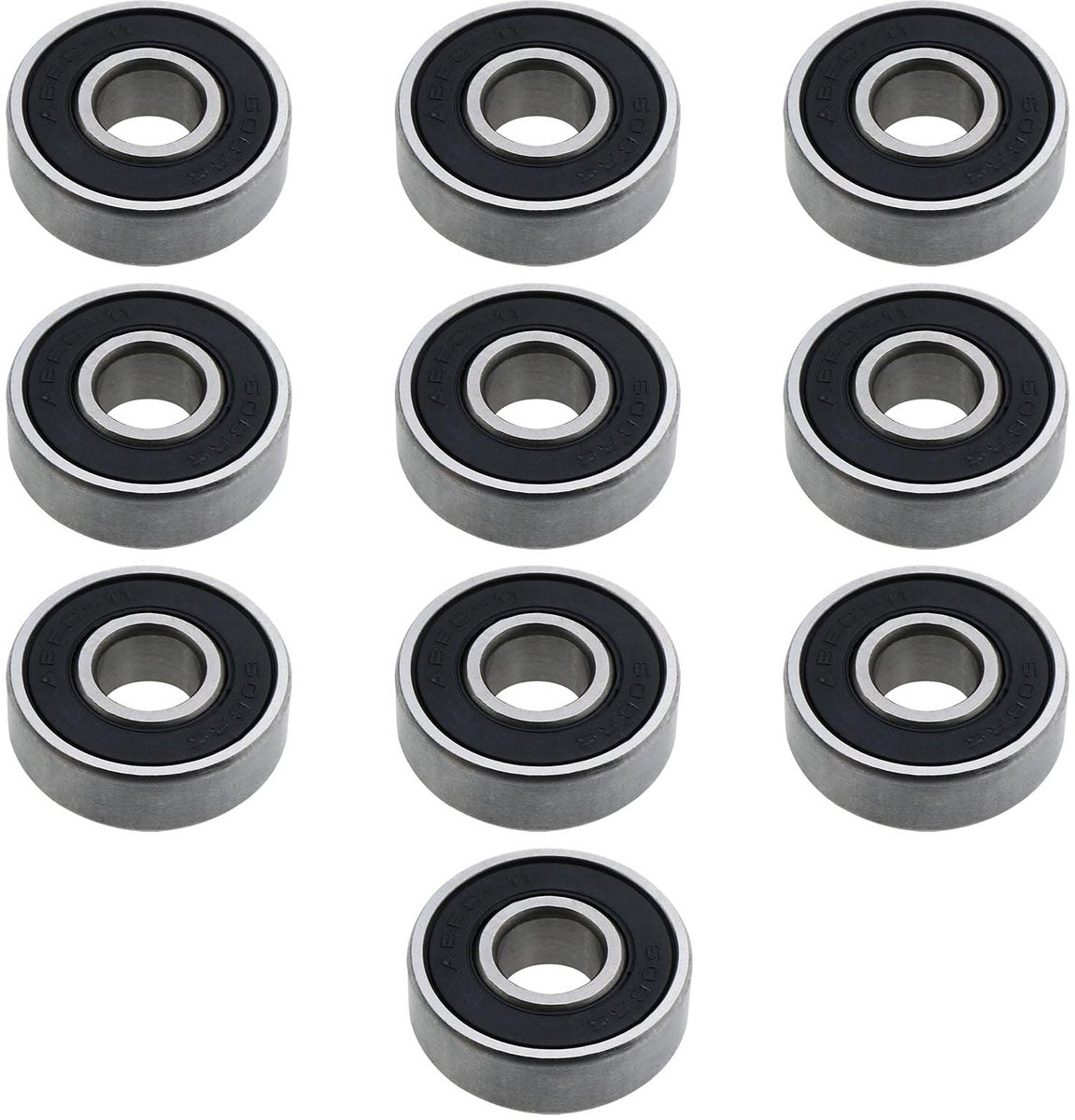 Allecto - Skateboardlagers - 608RS Kogellagers - Hoge Precisie - Zwart - Dubbel Verzegeld - Geschikt voor Rolschaatsen - 10 Stuks Rolschaatsen kopen online