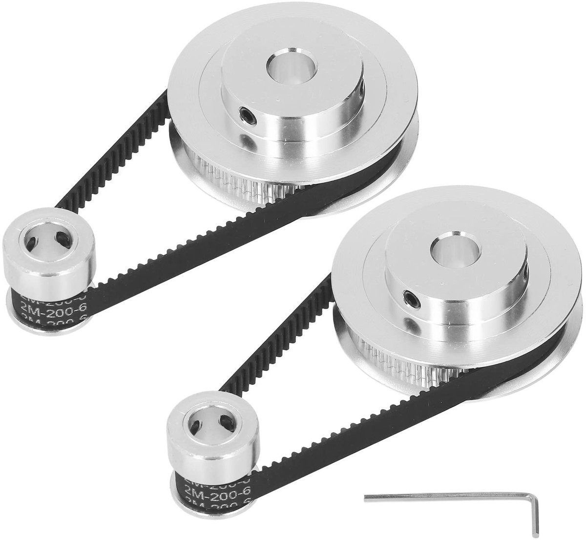 Allecto - Synchrone Wielen - Distributieriem - Duurzaam Aluminium - 20T 60T - 200mm Lengte - Geschikt voor Technische Toepassingen Skateonderdeel kopen online