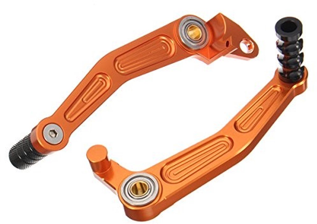 allecto voetrem koppeling versnellingspedaal set lichtgewicht aluminium modern voor 125 200 390 duke oranje