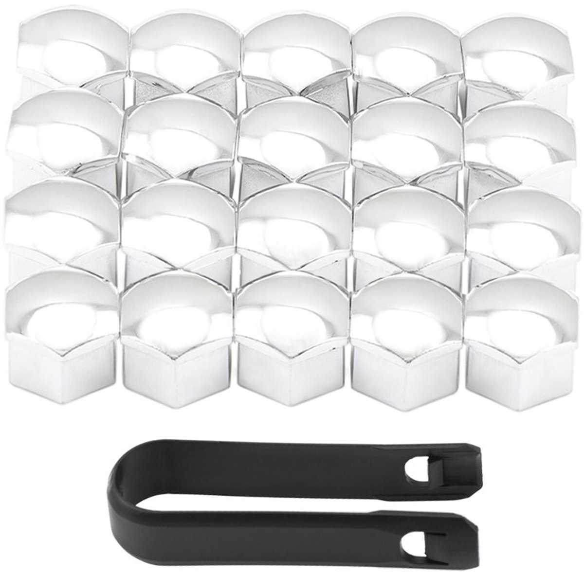 Allecto - Wheel Bolt Caps - Beschermende Hoedjes - 17 mm - Zilveren Kleur - Decoratieve Caps - Geschikt voor Diverse Auto's Skateonderdeel kopen online