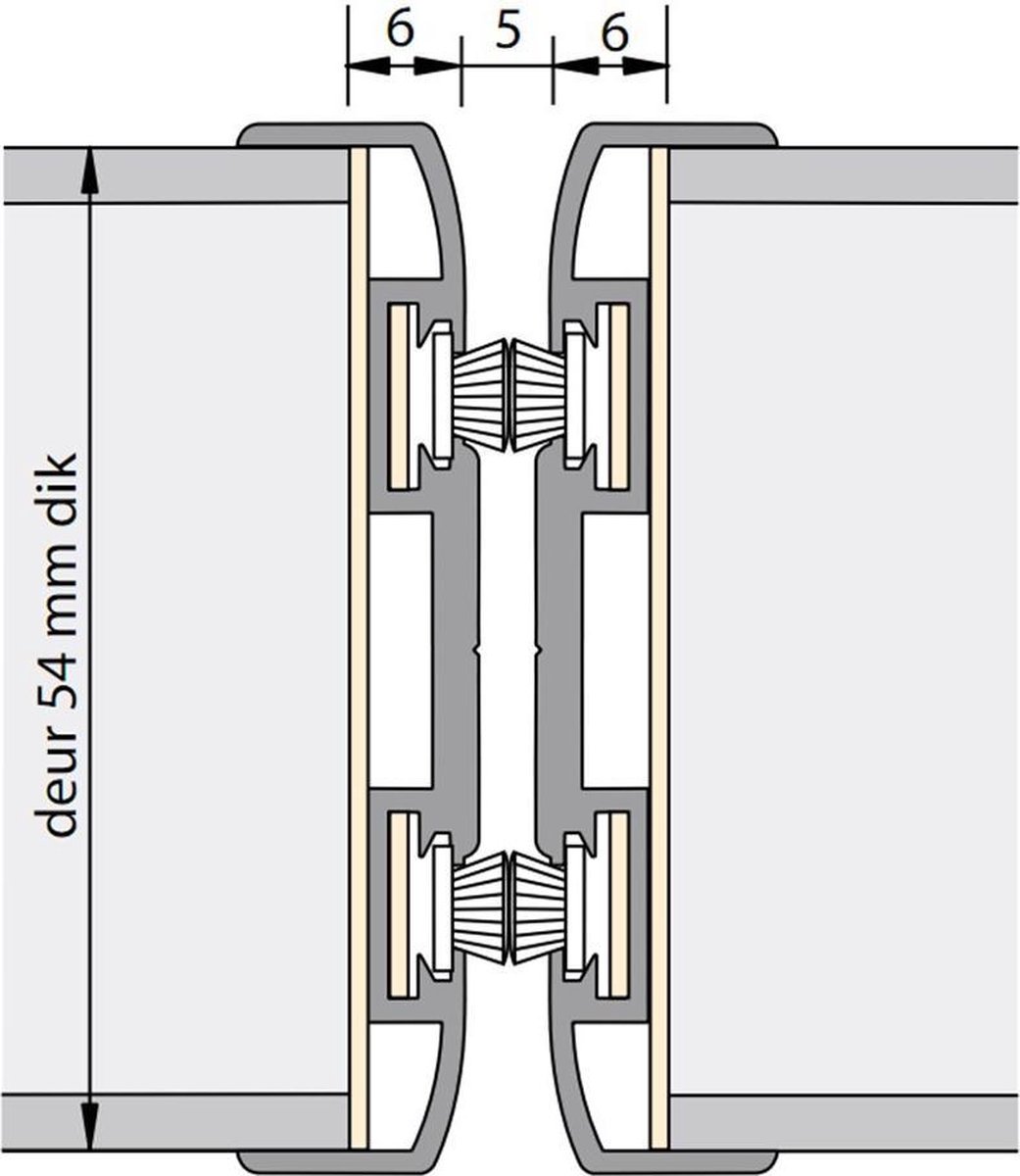 Alprokon borstelprofiel 411 F1 54mm 2400mm BW60 Skateonderdeel kopen online