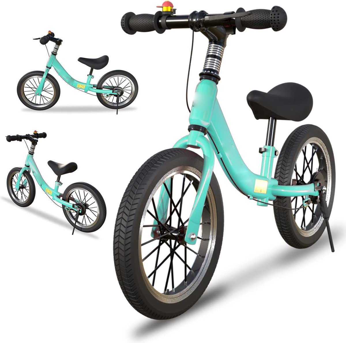 balansfiets voor kinderen 2 6 jaar 14 inch met rem verstelbaar zadel loopfiets zonder pedalen voor beginners stabiele en veilige training fiets voor jongens en meisjes