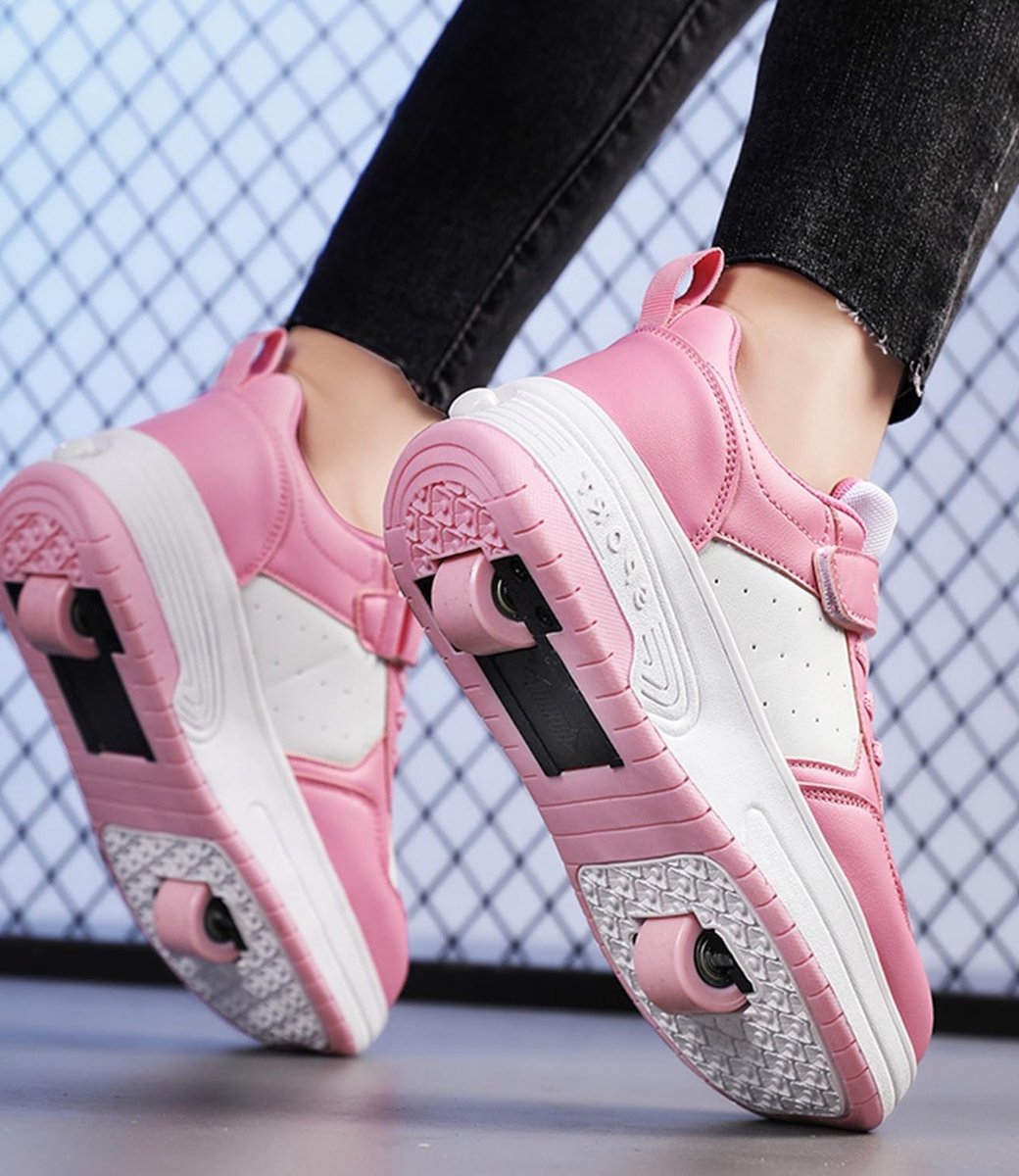 Boys en Girls Schoenen voor Buiten met Uittrekbare Wielen, 2-in-1 Roller Skates en Gym Schoenen Rolschaatsen kopen online