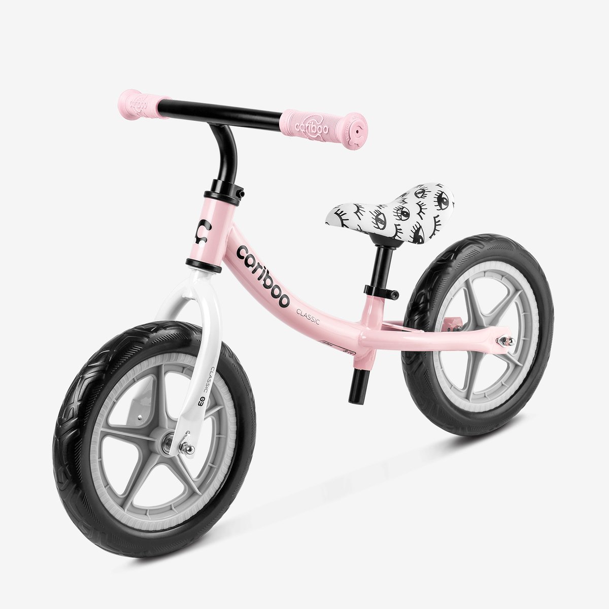 cariboo classic loopfiets voor kinderen verstelbaar stuur verstelbaar zadel licht roze
