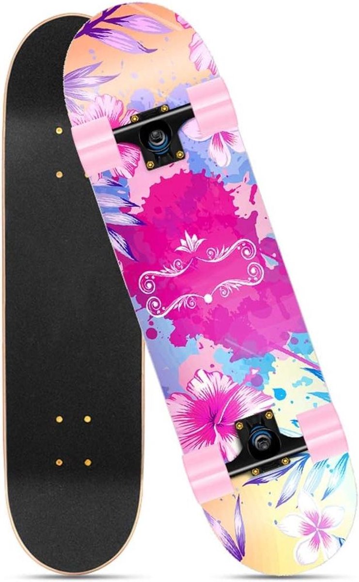 Compleet Skateboard - Cruiser Longboard - Street Skatepark - 7 Lagen Esdoorn - 31x8 Inch - Brush the street C Skateonderdeel kopen online