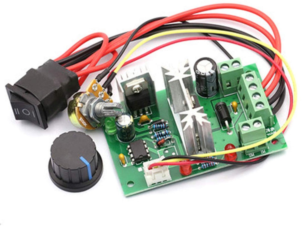 DC Motorregelaar - Toerentalregelaar PWM - Motoren Sturen - Vooruit en Achteruit - 6 Ampère - Zwart Loopmotor kopen online