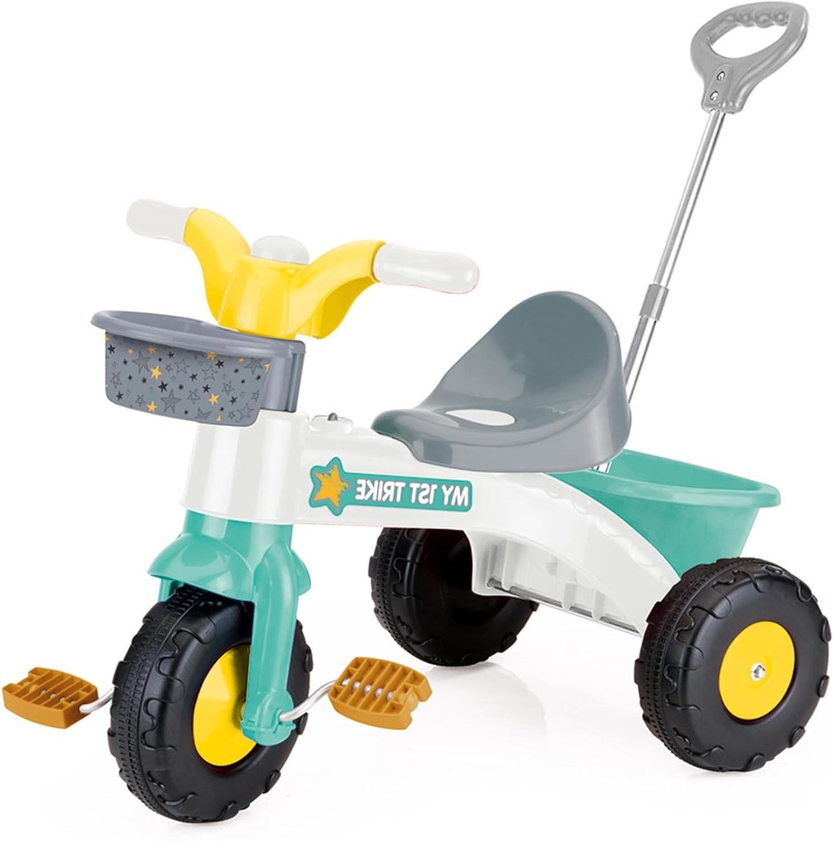 Driewieler met Ouderhandvat - Kindertrike Rijfiets - Buiten Spelen - Verstelbaar Ouderhandvat - 90 x 45 x 84 cm Driewieler kopen online