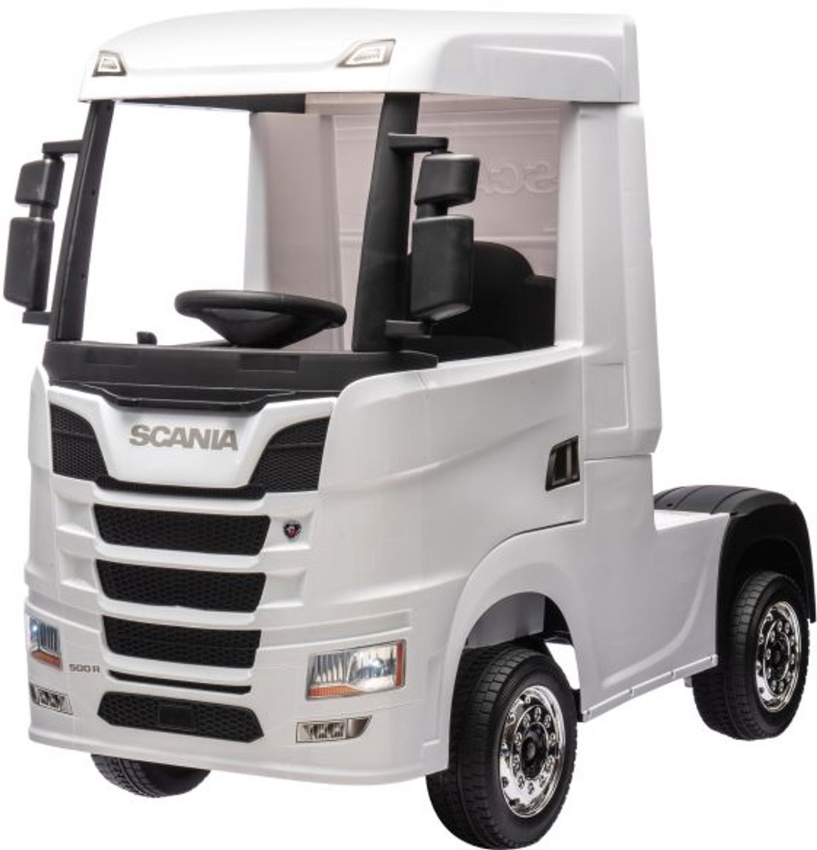 elektriscche kinderauto elektrische kinder vrachtwagen scania 500r truck 12v met afstandsbediening full options white