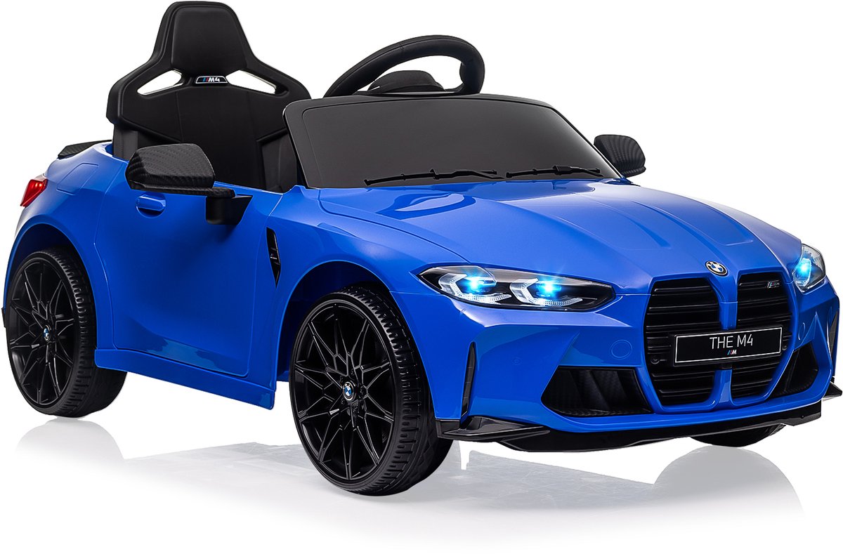 elektrische kinderauto 12v met afstandsbediening sportauto voor kinderen 3 tot 8 jaar met bluetooth muziek led verlichting soft start blauw