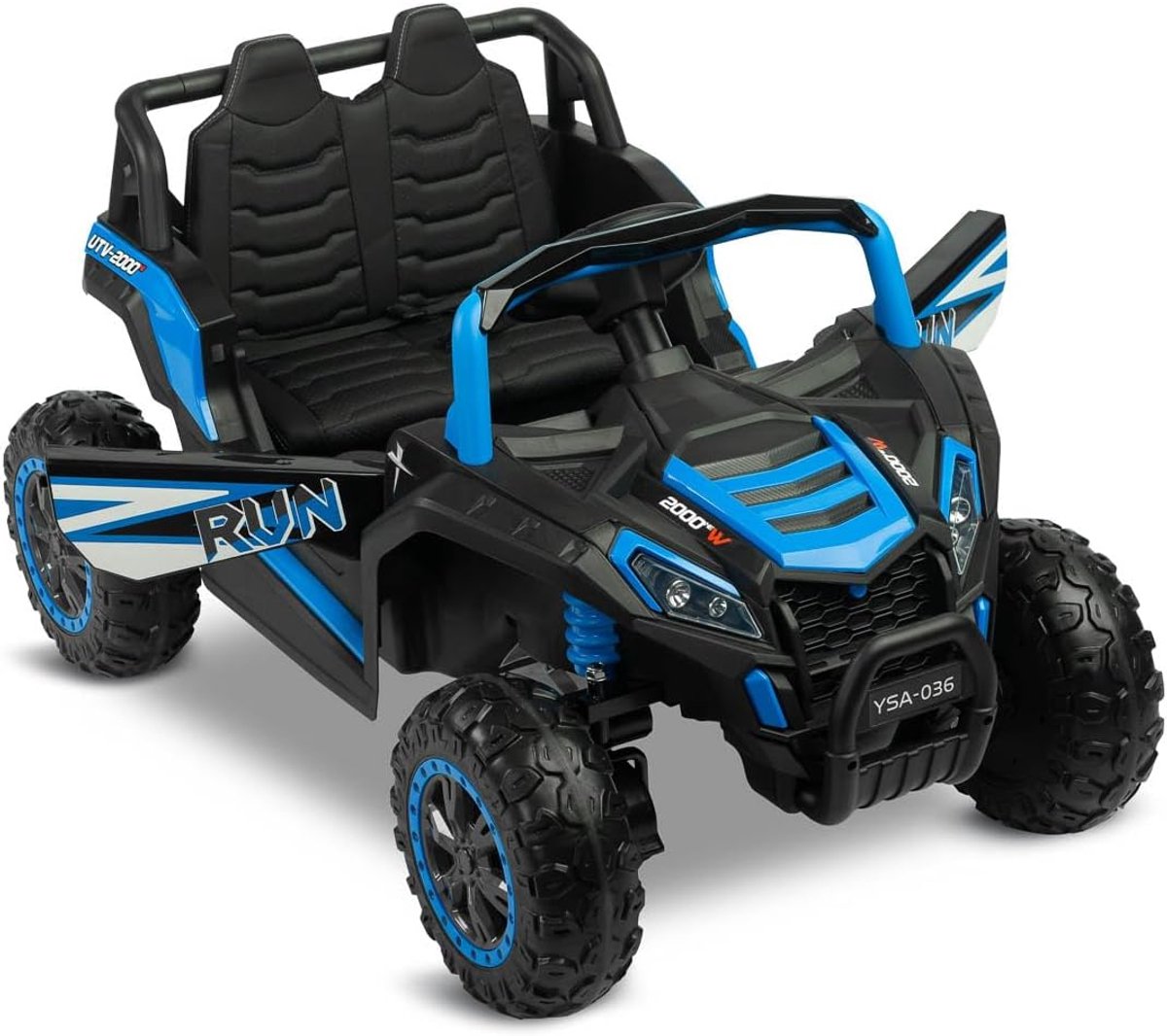 Elektrische Kinderbuggy - Kindervoertuig ATV - Buiten spelen - 4-wielaandrijving - 113x73x65 cm - Blauw Buitenspeelvoertuigaccessoire kopen online