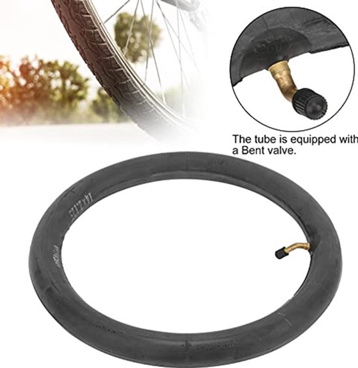 fietsonderdelen 14x2 125 binnenband met gebogen ventiel butyl rubber binnenbanden voor elektrische fiets