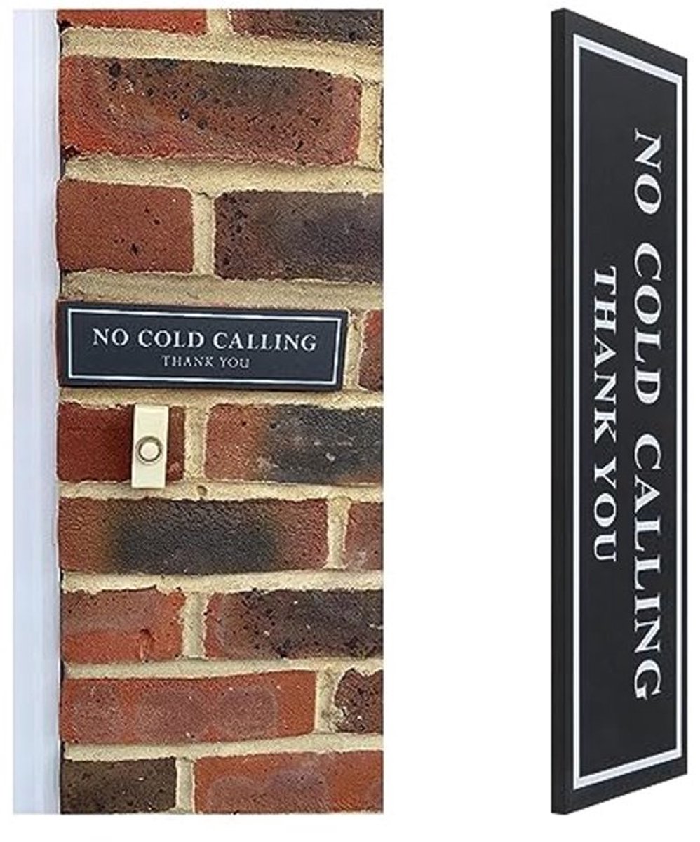 Geen koude belsignaal zelfklevend waarschuwingsbord acryl beveiligingsbord sticker veiligheidslabel accessoires voor kantoor 21x 6x 0.5cm Skateonderdeel kopen online