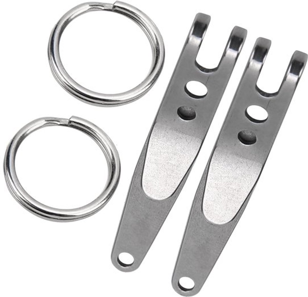 hangende pocket clip 2 stuks rvs outdoor riem clip mini hang clip met sleutelhanger