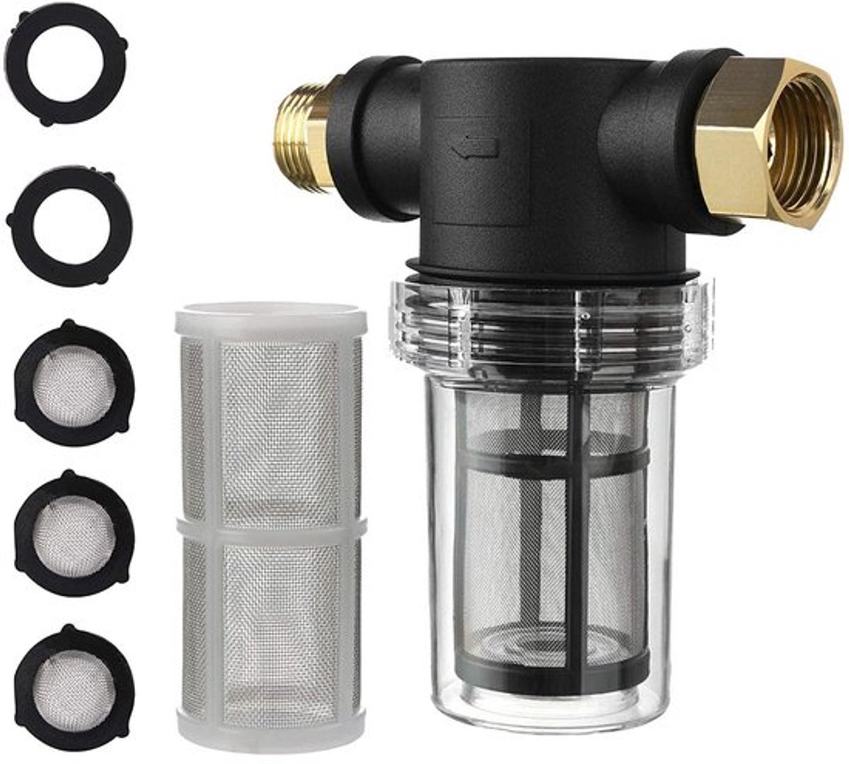 Heldere scherm cuvette ingebouwd waterfilter 40 mesh voor hogedrukreiniger tuin huis Skateonderdeel kopen online