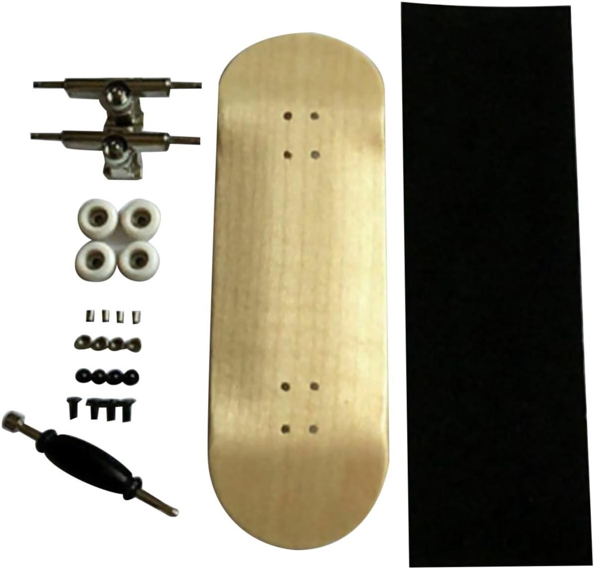 Houten Vinger Skateboard - Mini Skateboard - Vinger Skate Tricks - Inclusief Alle Accessoires - 32 mm Wielmaat - Houtkleur Skateonderdeel kopen online