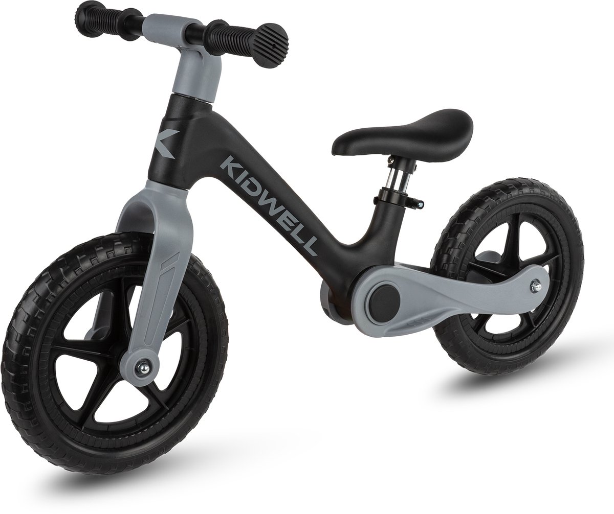 Kidwell-FLEX-loopfiets-opvouwbaar-12 inch-vanaf 2 jaar-Zwart Loopfiets kopen online