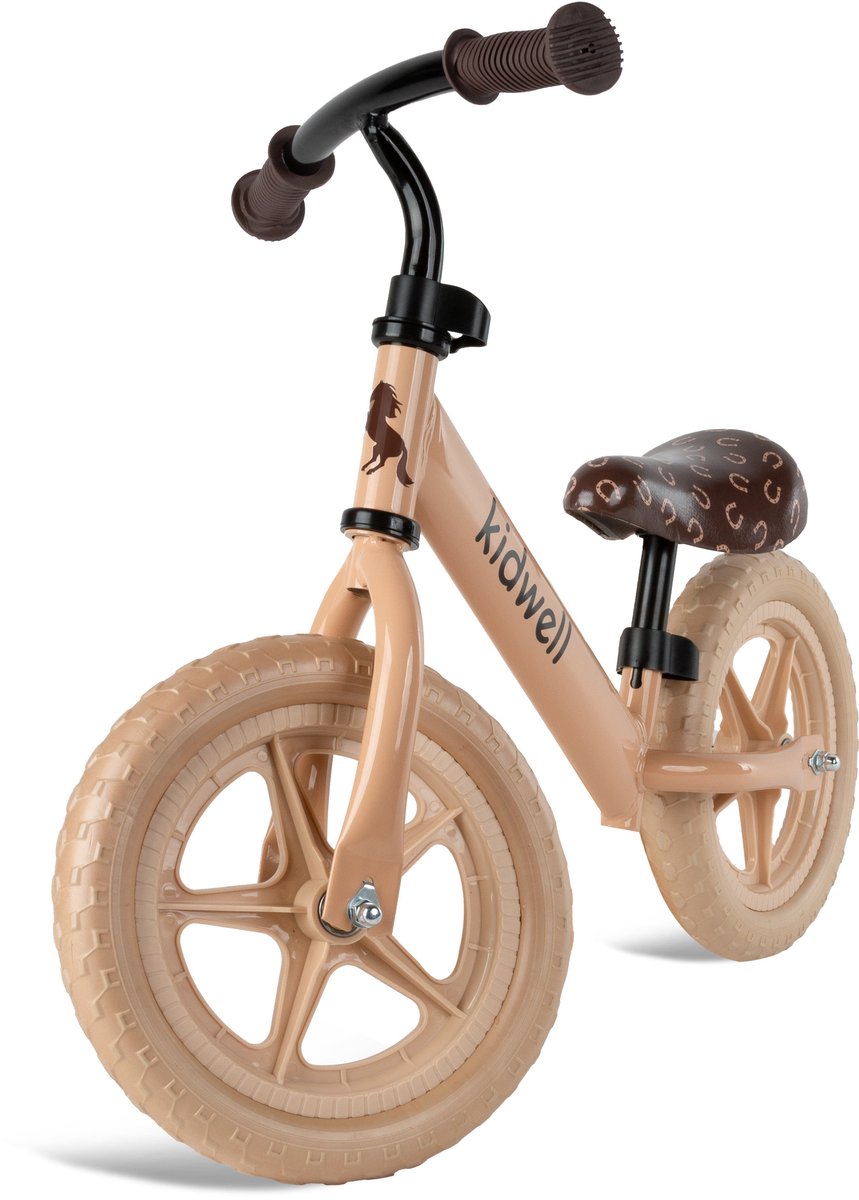 Kidwell-REBEL-Loopfiets-Unisex-Beige-12 inch Loopfiets kopen online