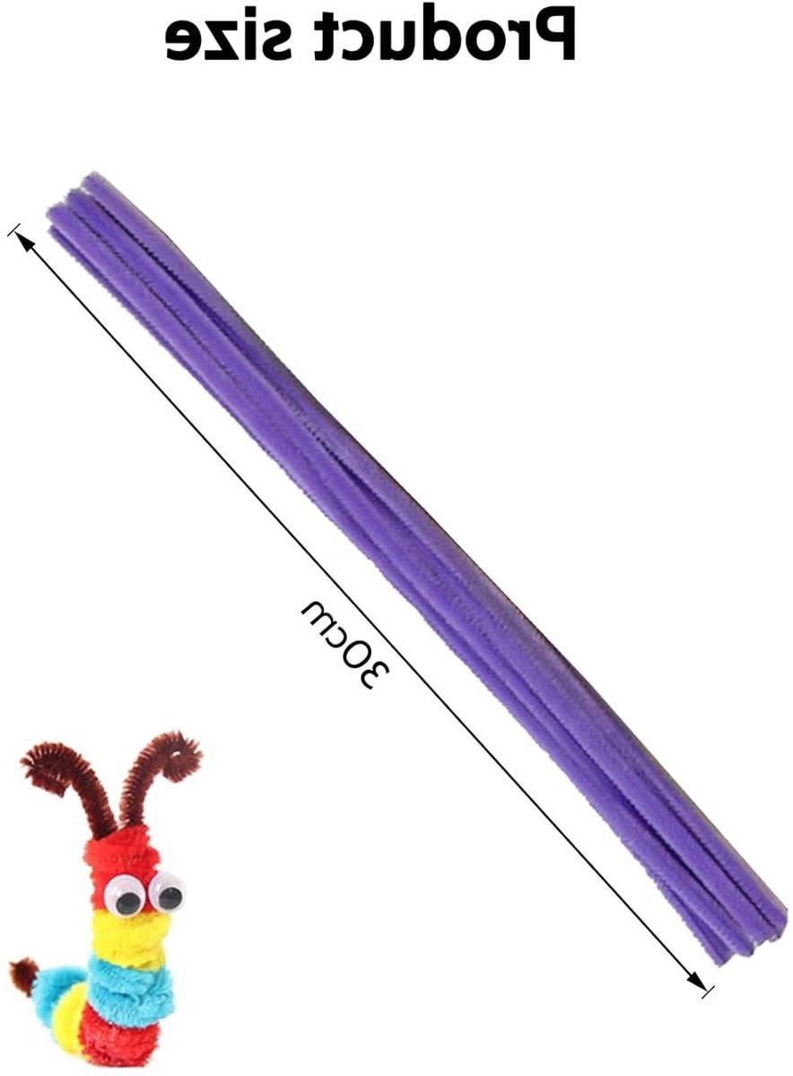 kleurige diy pijpen craft set van 200 stuks voor creatieve decoraties en ambachten 30 cm x 6 mm