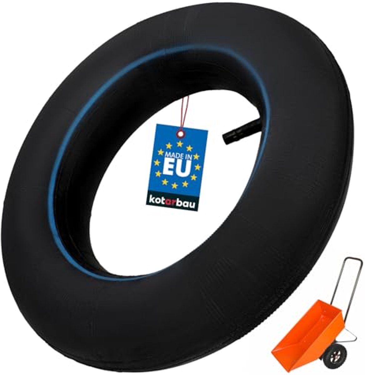 KOTARBAU® Binnenband Kruiwagen, Gummi, 4.00-8, Zwart, Met Recht Ventiel, ⌀ 35 cm, vervangende kruiwagenband, Reserve Binnenband, Voor Alle Gangbare Kruiwagens, Robuuste Speelgoedkruiwagen kopen online