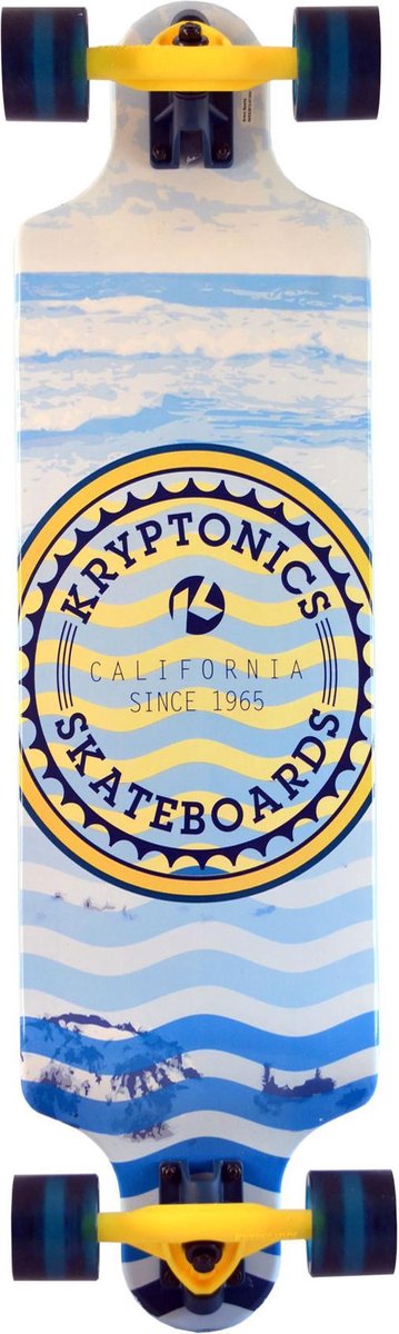 kryptonics longboard 32 inch drop down heat waves multicollor