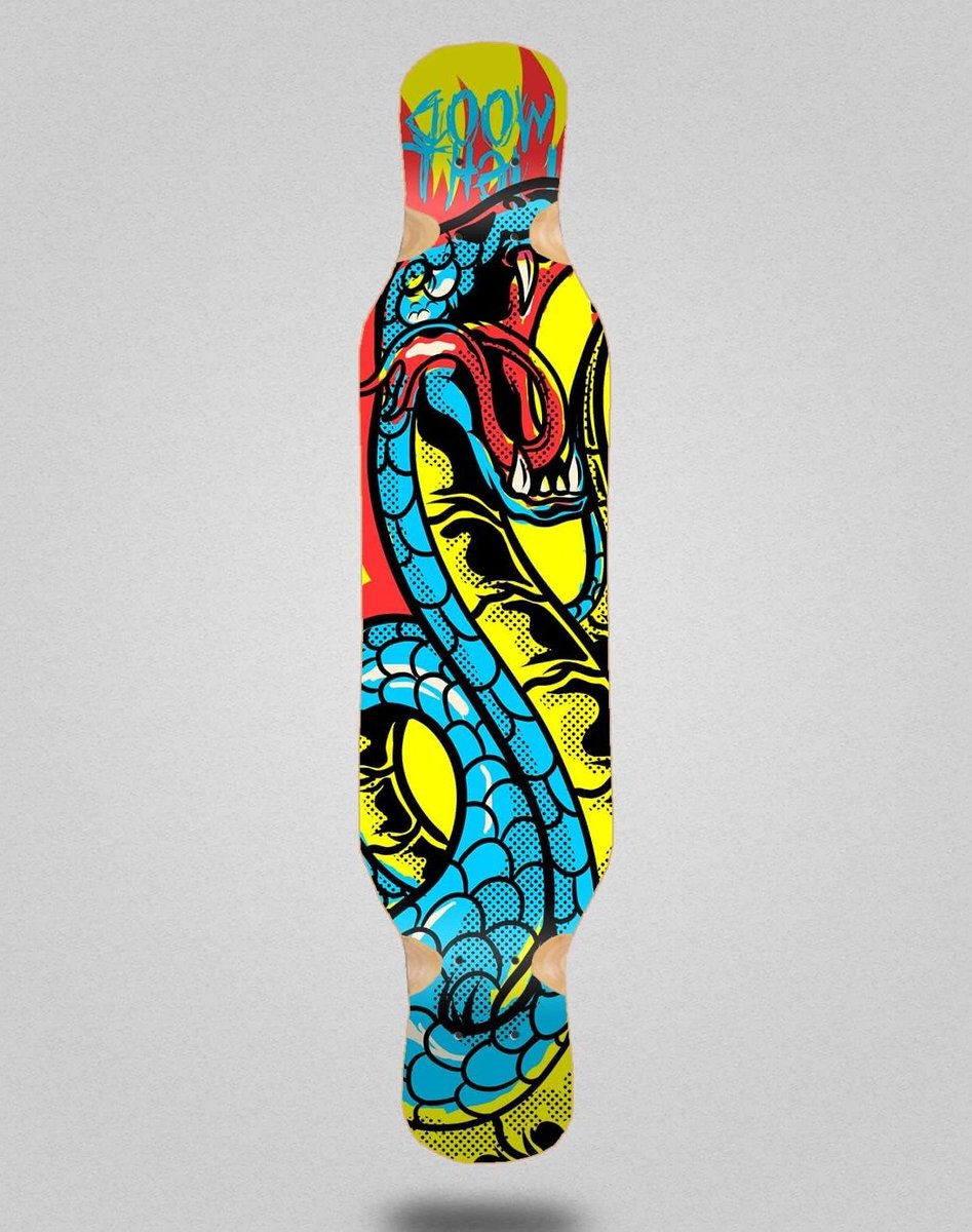 Longboard Deck - Skateboard Deck - Cruisen over straat - Houtconstructie - 46 x 10 inch - Niet gespecificeerd Skateonderdeel kopen online