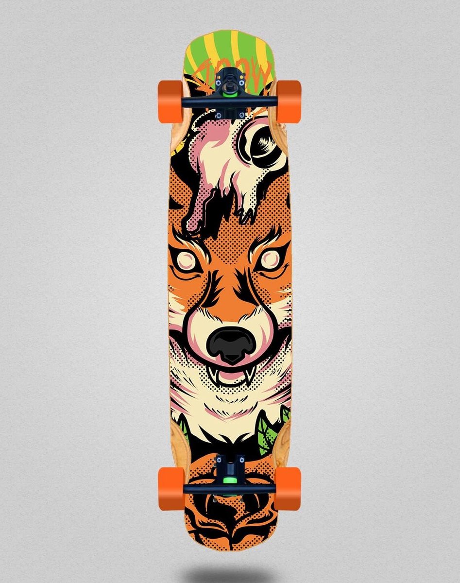 Longboard Skateboard - Compleet Board - Cruisen Over Straat - Mix Bamboe Constructie - 38 x 845 Inch - Natuurlijk Hout Longboard kopen online