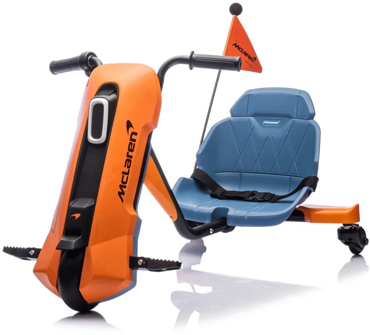 mclaren drift kart voor kinderen vanaf 6 jaar 12v elektrische gokart met driftfunctie 360 achterwielen mp3 speler koplamp veiligheidsgordel antislip wielen max 8 km u oranje