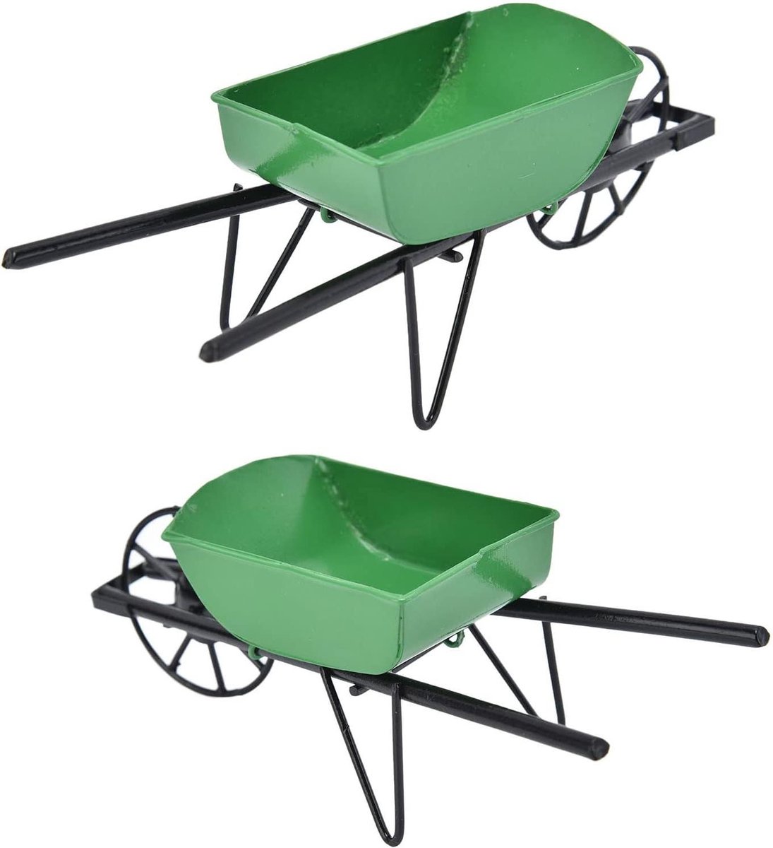 Mini Kruiwagen - Poppenhuis Wagentje - Poppenhuis Decoratie - Gedetailleerd Metaal Ontwerp - 1:12 Schaal - Metaal Speelgoedkruiwagen kopen online