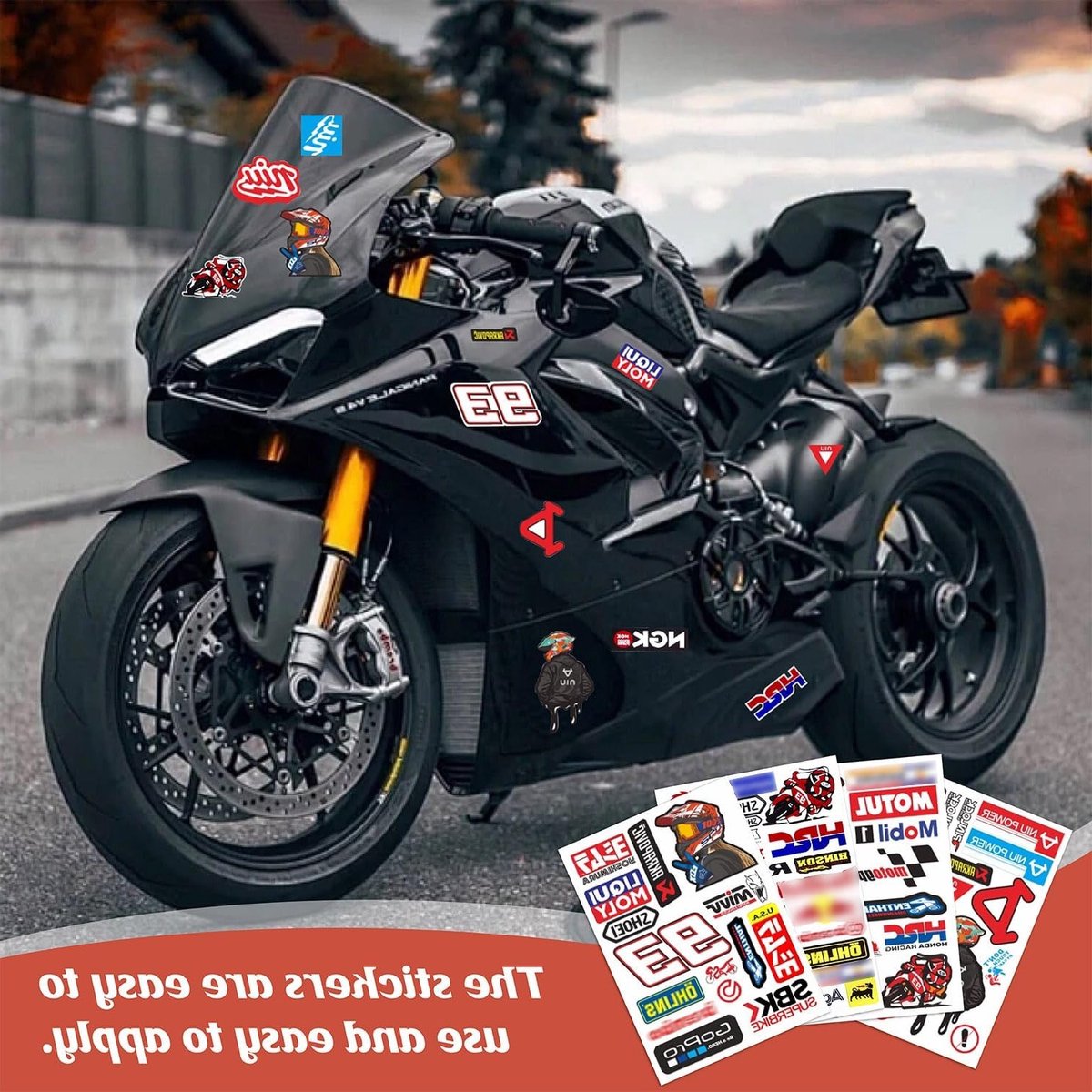 motorcross stickers set van 4 vinyl stickers voor motorfietsen scooters en offroad voertuigen perfect voor personalisatie en decoratie
