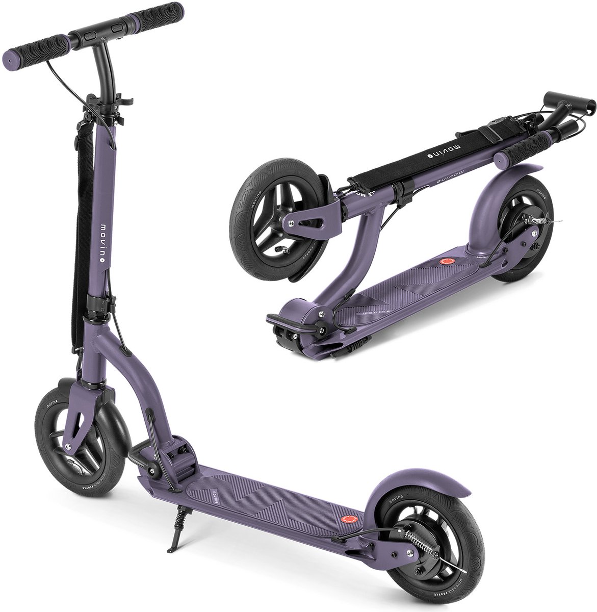 Movino Air - Step - Paars - voor Jongens en Meisjes - Draagkracht tot 100 kg - Lagers ABEC-7 - Trommelrem - Opblaasbare wielen Step kopen online
