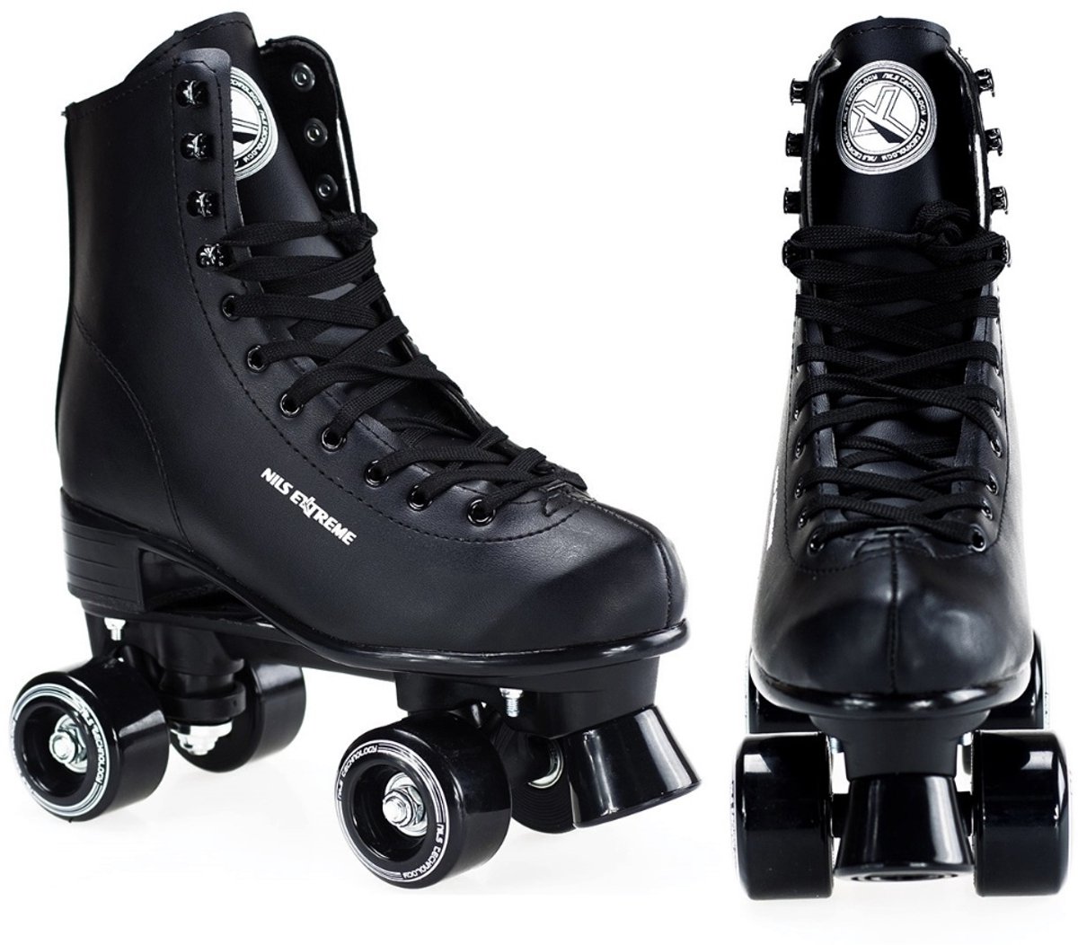 Nils Extreme NQ8400S - Volledige Rolschaatsen - Zwart - Synthetisch Leer Rolschaatsen kopen online