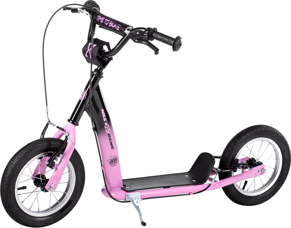 Nils Extreme WH113N - Step met Luchtbanden - 12 inch - Roze - Stalen Frame Step kopen online