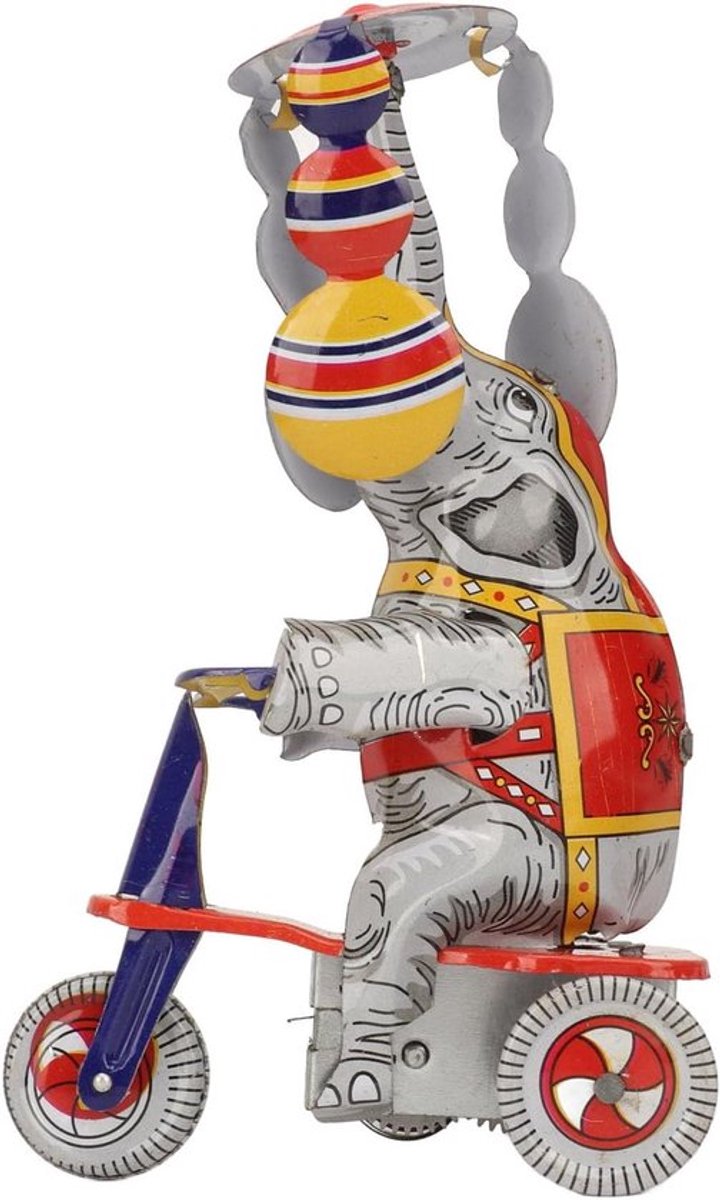 - Opwindbare - Nostalgie - Olifant op Driewieler - Blikken Speelgoed - Collectie - Opwindspeelgoed - Geschikt voor Kinderen - Nieuwigheid en Propspeelgoed - Thuiscollectie Driewieler kopen online