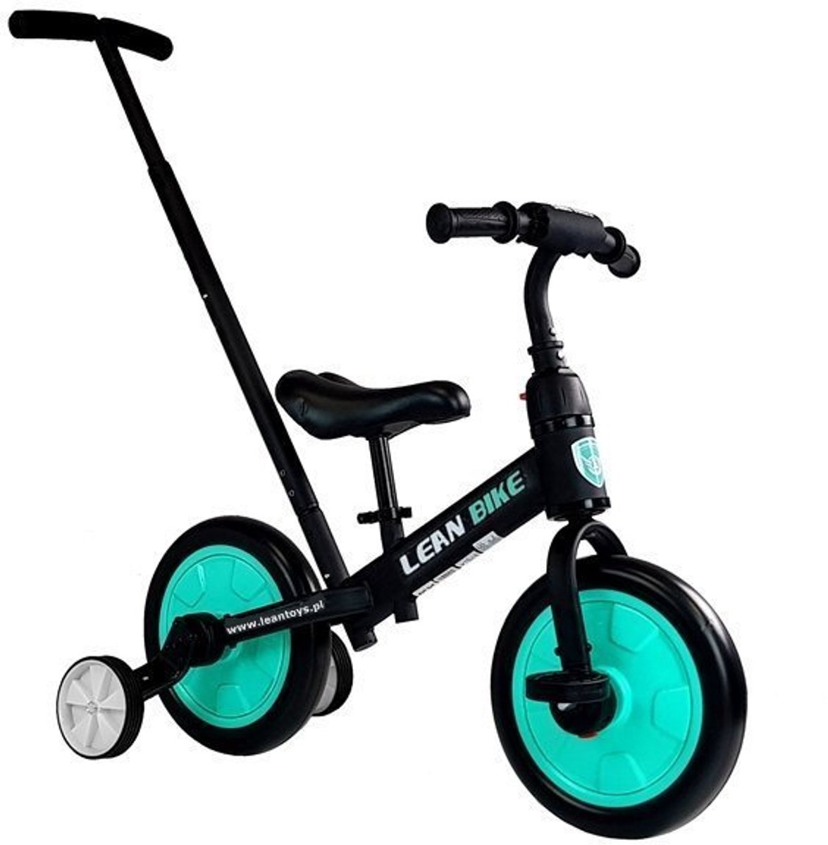 Playos® - 3 in 1 Loopfiets - Turquoise - Afneembare Zijwielen en Pedalen - Driewieler, Loopfiets en Fiets - Antislip Handvatten - Verstelbare Hoogte - Leren Fietsen Loopfiets kopen online