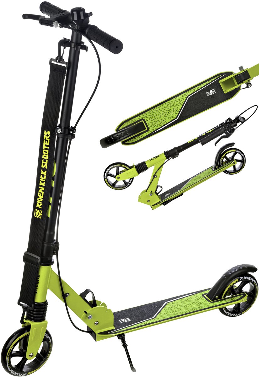 RAVEN Epic Limoen 145mm step met schokdempers, rem en bel Step kopen online